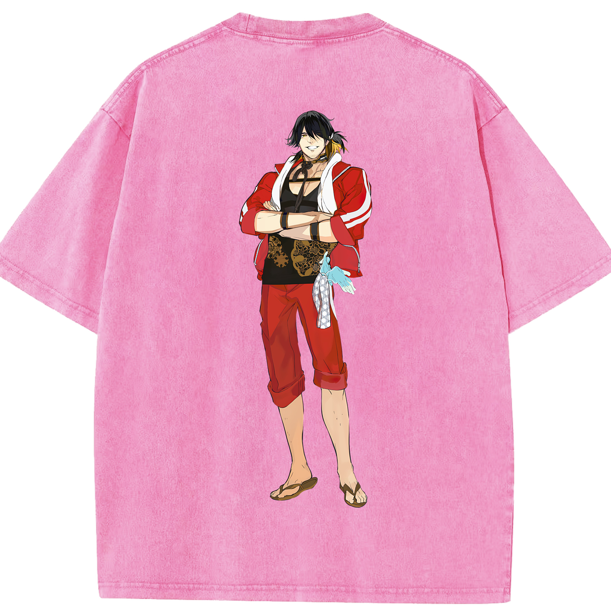 （画像用） 刀剣乱舞 Touken Ranbu 綿100% ヴィンテージ風 半袖Tシャツ（背面プリント）